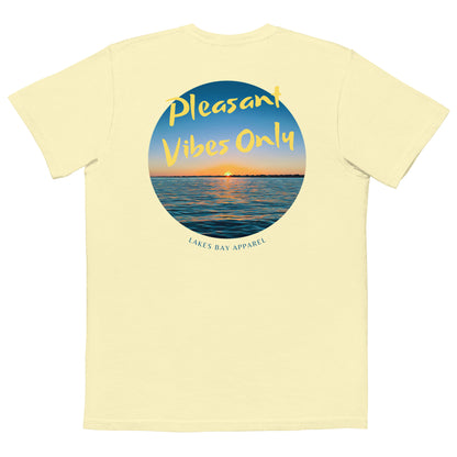 Pleasant Vibes Only Sunset Pocket Tee