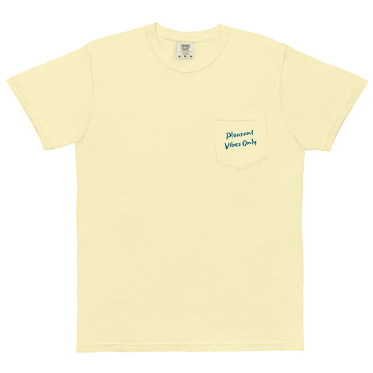 Pleasant Vibes Only Sunset Pocket Tee