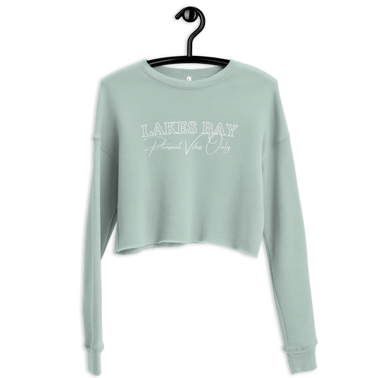 Womens Lakes Bay & Pleasant Vibes Crop Sweatshirt